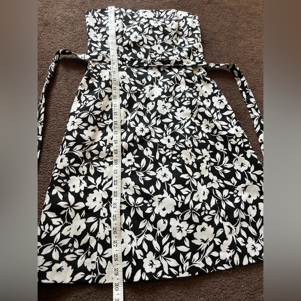 White House Black Market Floral Strapless Fit & Flare Dress - Picture 7 of 11